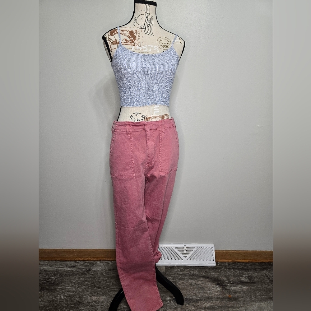 Heritage Pink High Rise Kick Crop Pants